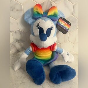 Disney Pride Minnie Mouse 10” Rainbow Plush NWT